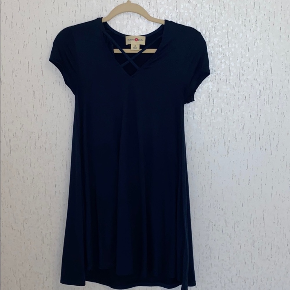Dark blue cotton dress